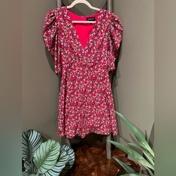 SALONI Silk Colette Mini Dress - Picture 3 of 10